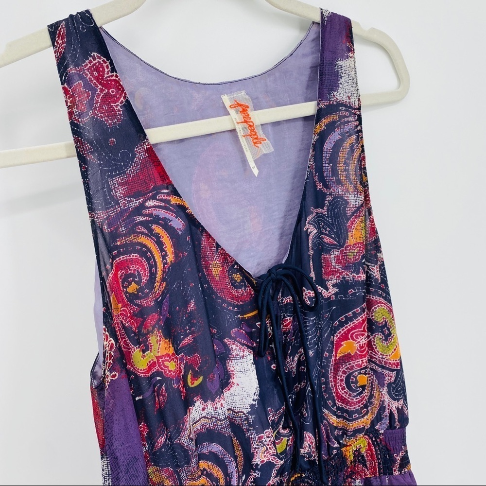 Free People Falling For Georgette Paisley Midi Dress S - Picture 7 of 16